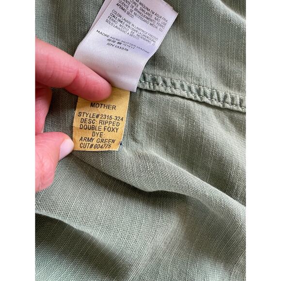 MOTHER Green Button Down Shirt - Picture 8 of 9